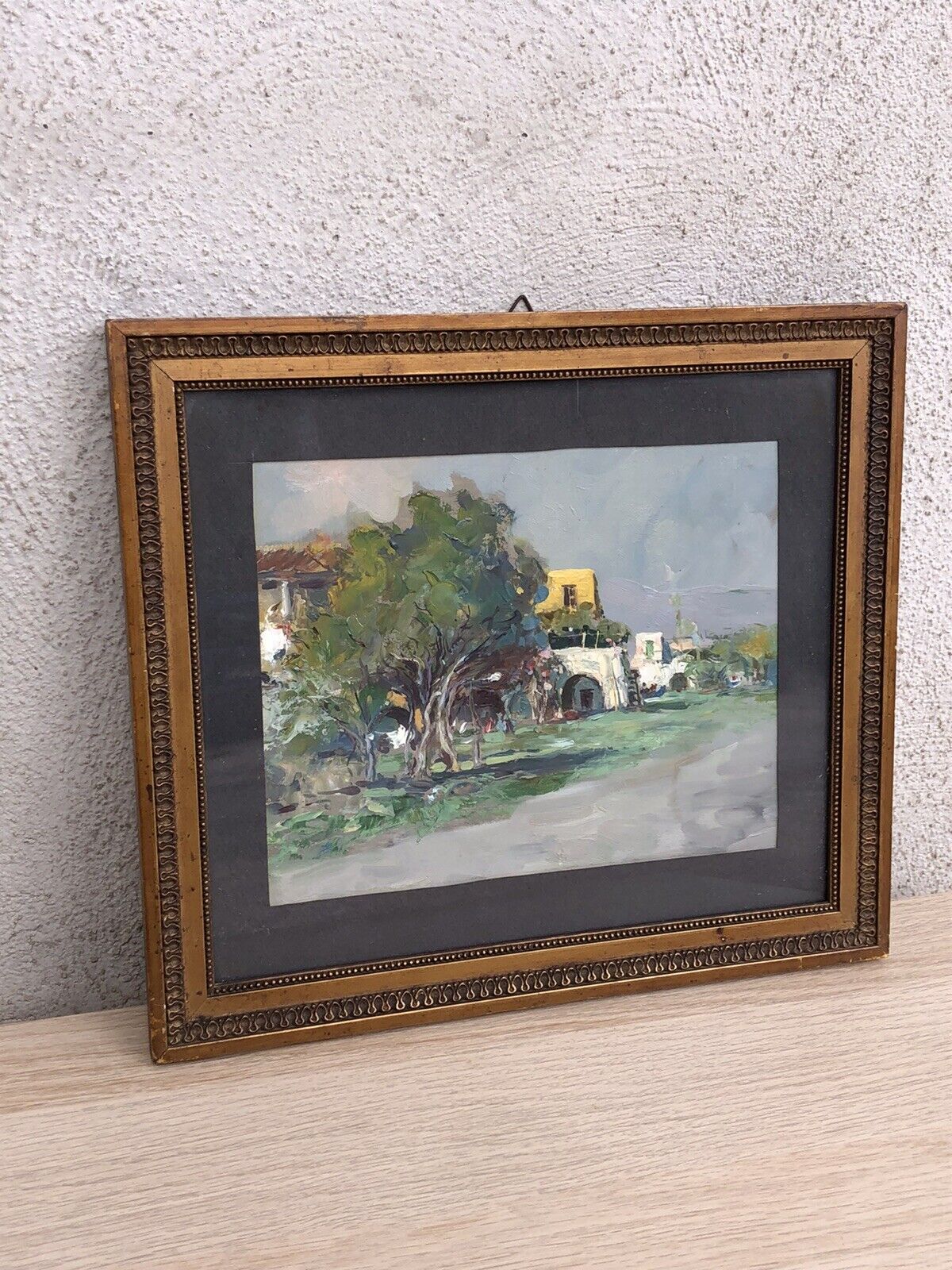 Quadro vintage -Paesaggio- dipinto a olio su tavoletta