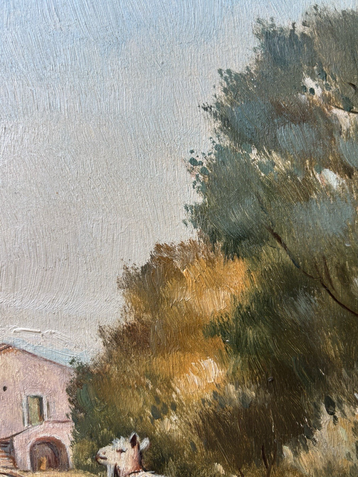 Quadro -Paesaggio Con Capre- Maria Izzo- dipinto a olio