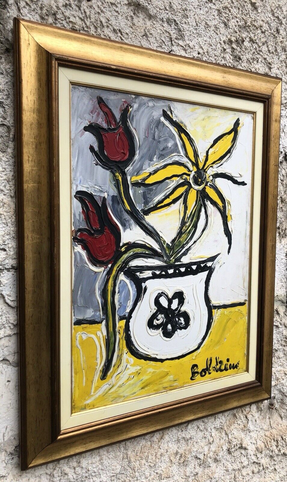 Quadro -Natura Morta- Gustavo Boldrini dipinto a olio su tela