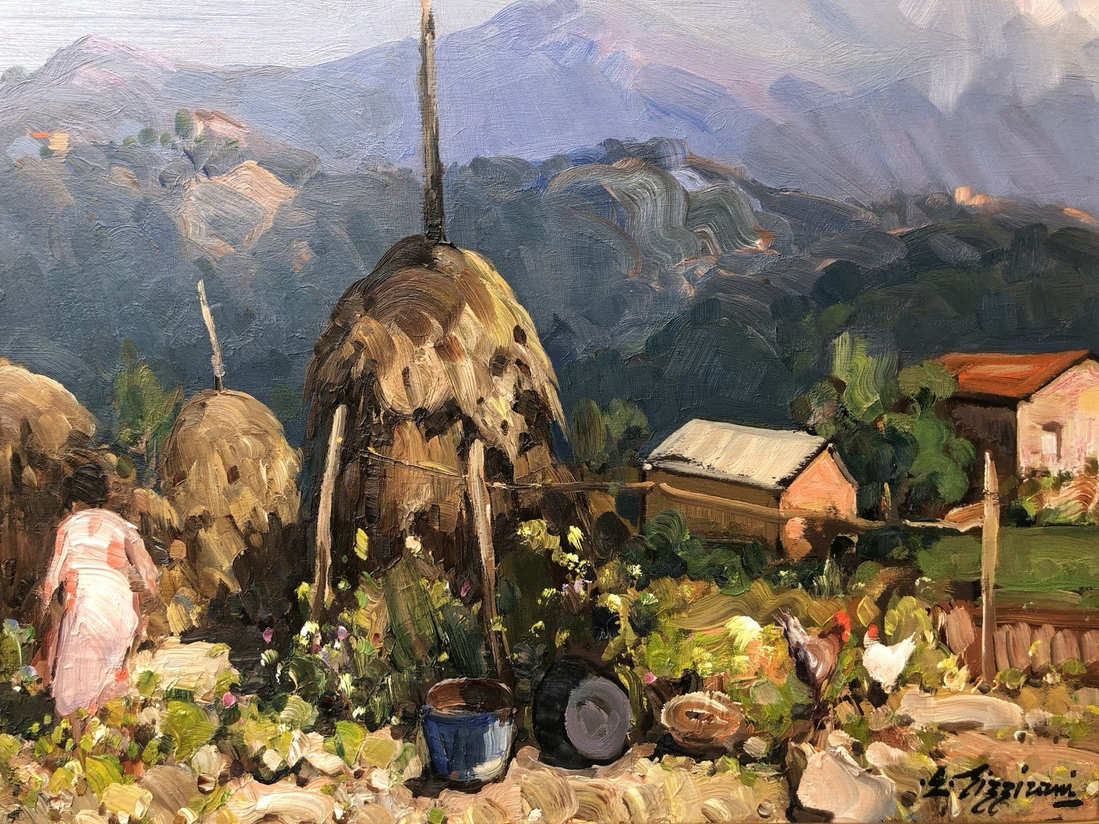Quadro -Paesaggio Cilentano- Edoardo Pizzirani dipinto a olio