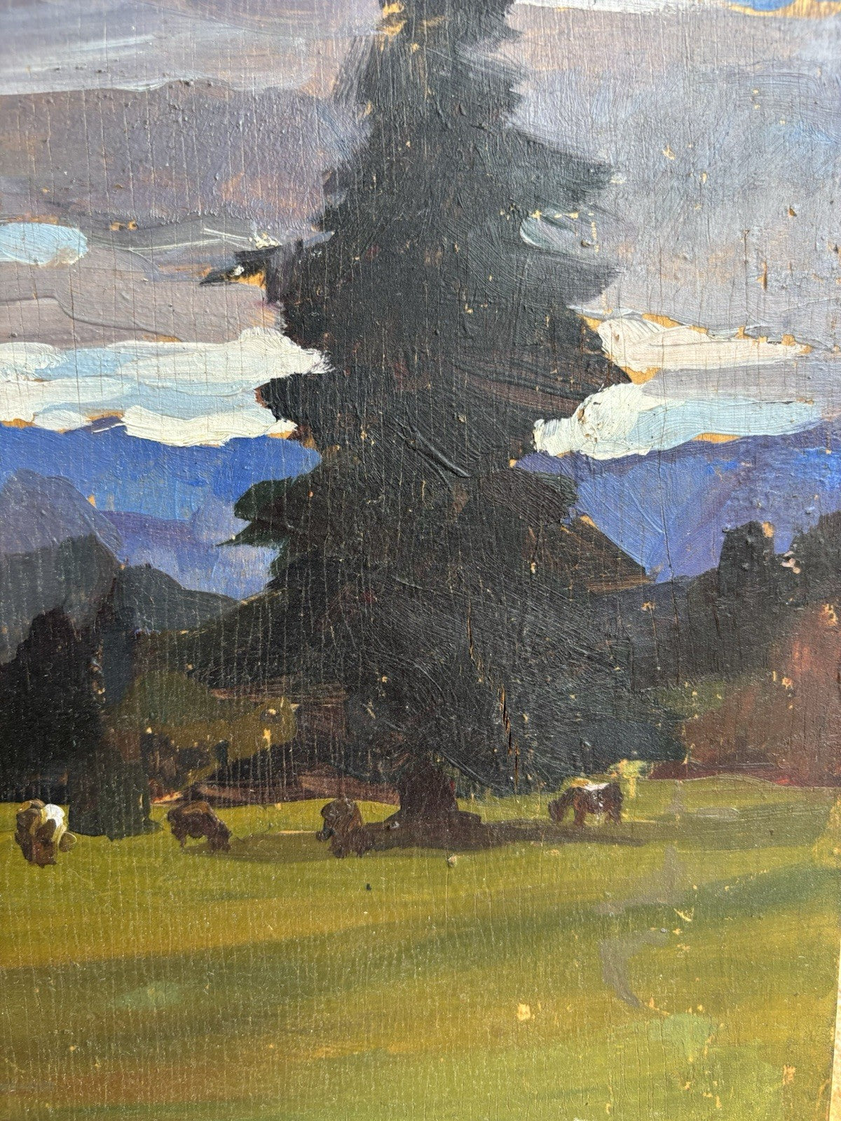 Quadro -Paesaggio- Domenico De Vanna dipinto a olio su tavola