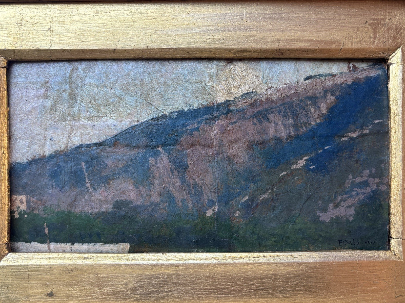 Quadro antico -Paesaggio- Edoardo Dalbono dipinto a olio