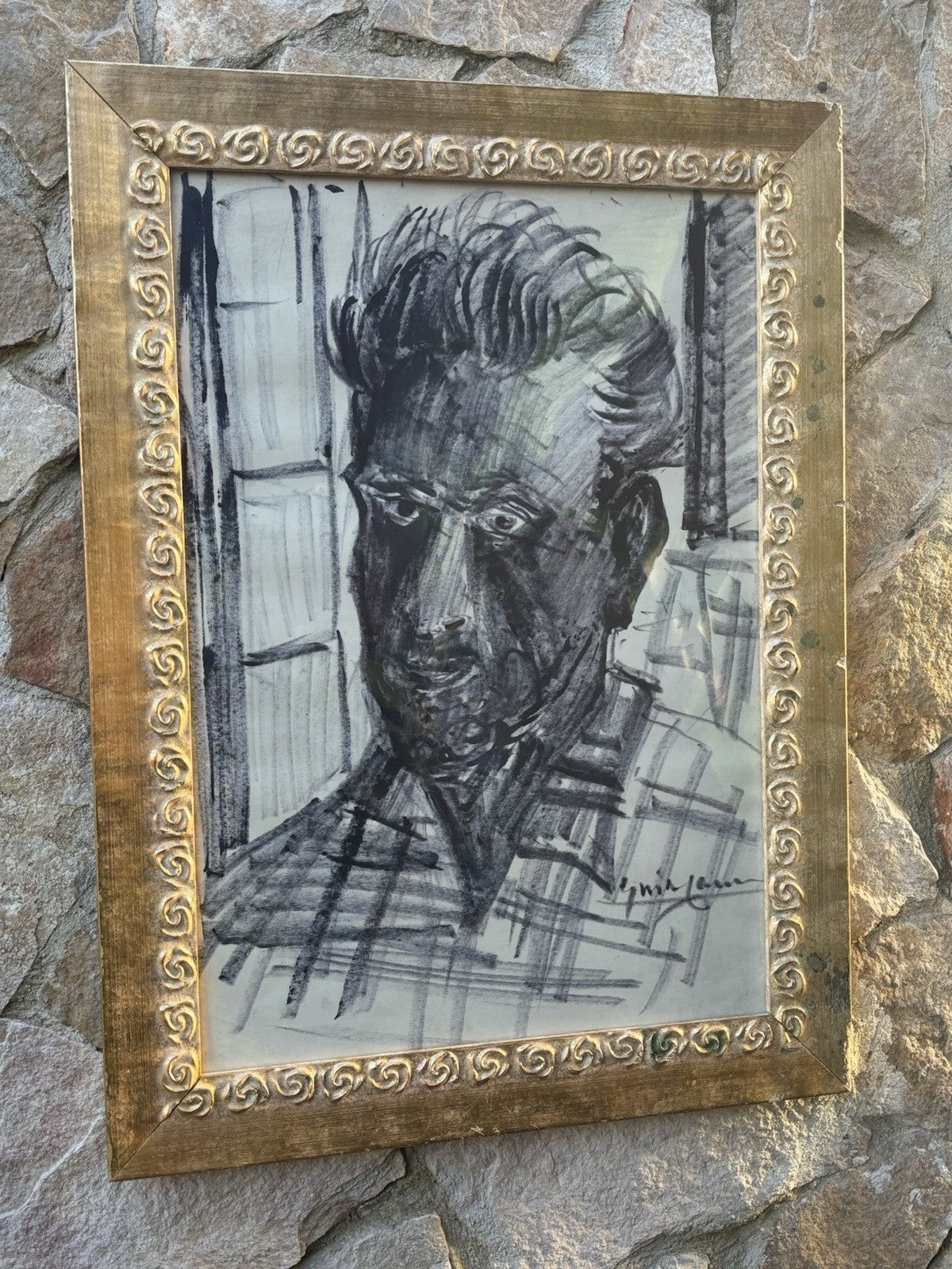 Quadro -Figura- Guido Casciaro tecnica mista su carta