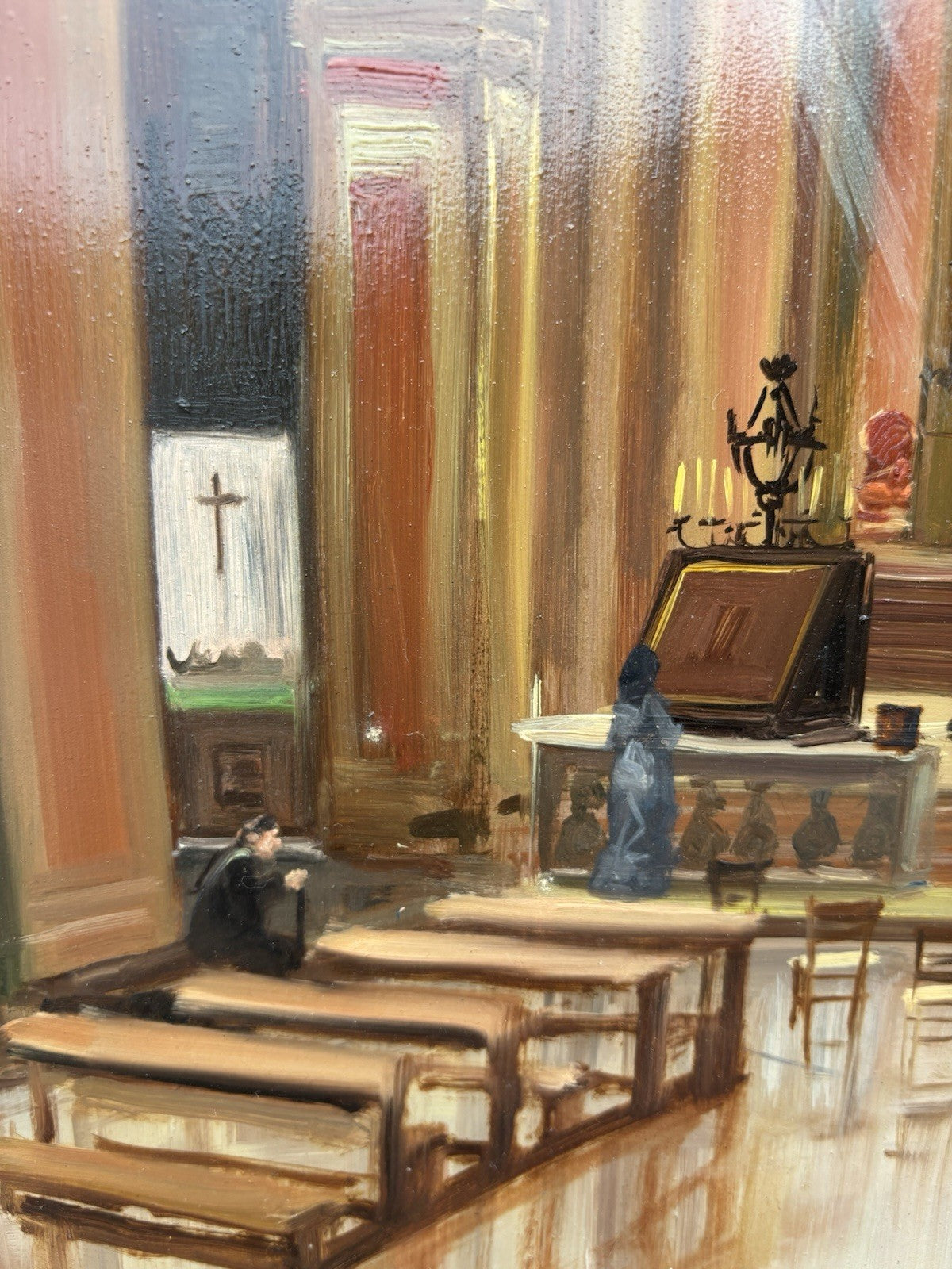 Quadro -Interno Di Chiesa- Francesco Tammaro dipinto a olio