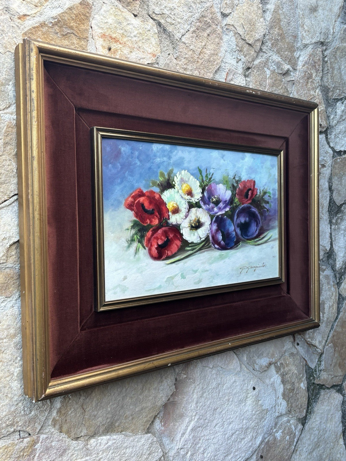 Quadro -Fiori- Giuseppe Gargiulo dipinto a olio