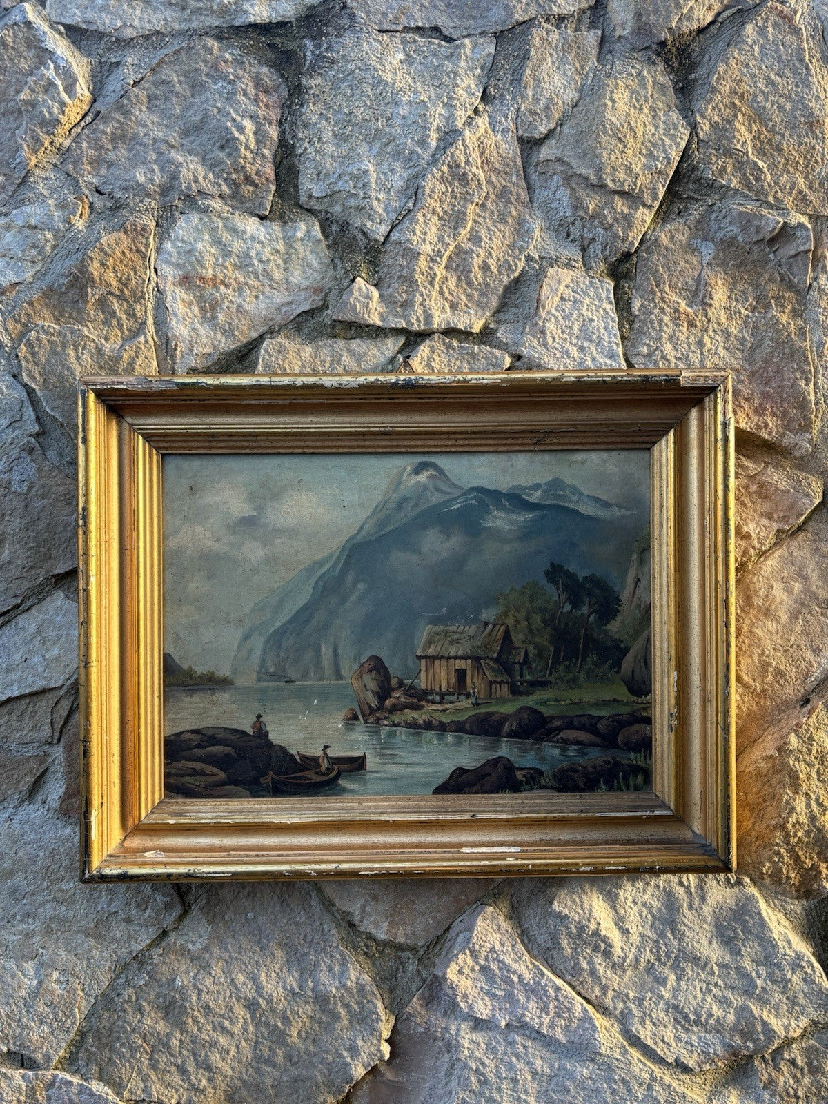 Quadro antico -Paesaggio- dipinto a olio