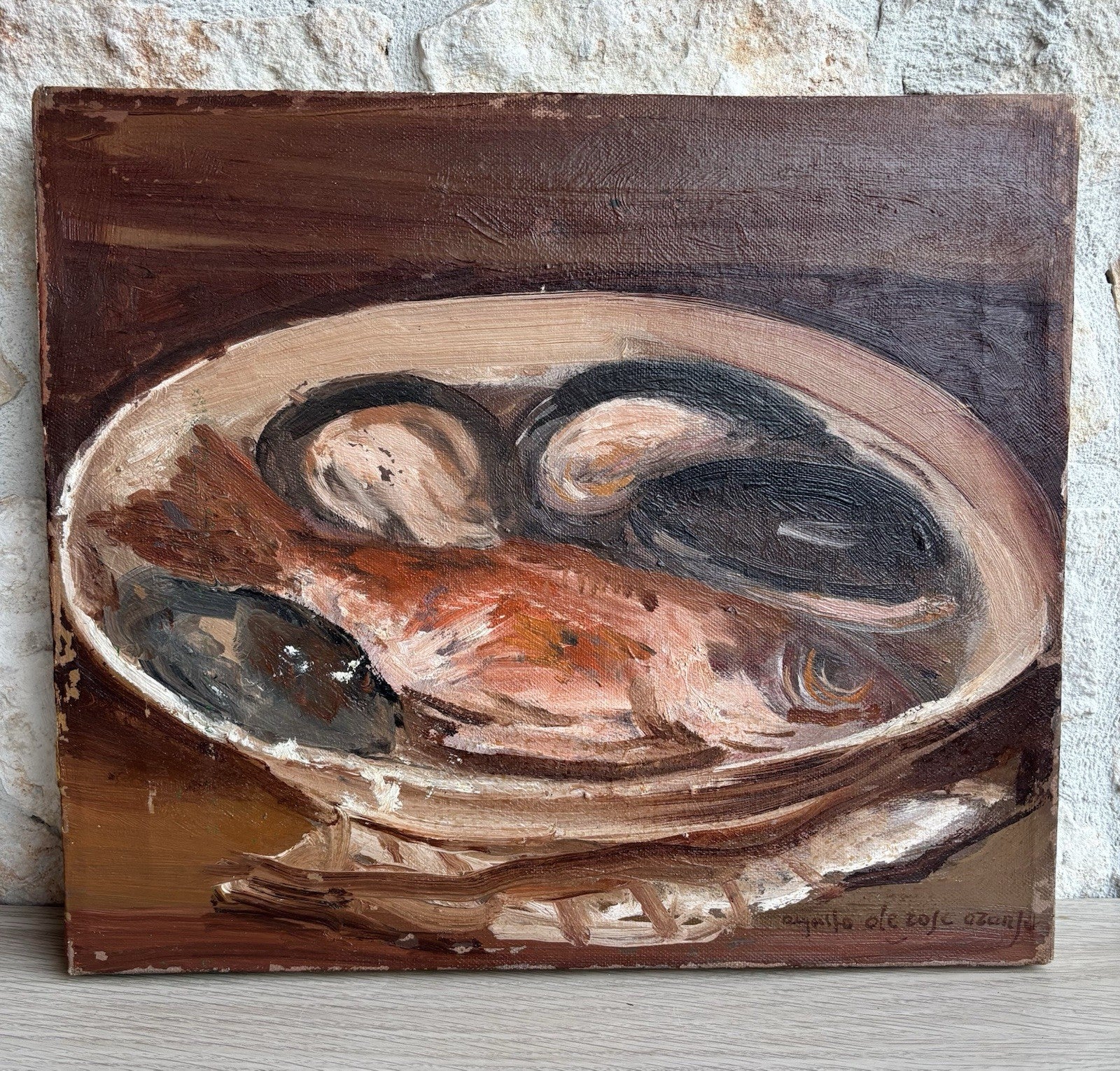 Quadro -Natura Morta- Augusto Orange De Rose- dipinto a olio su tela