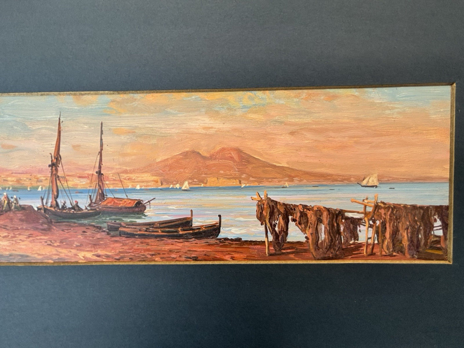 Quadro -Napoli Antica- dipinto a olio su tavola