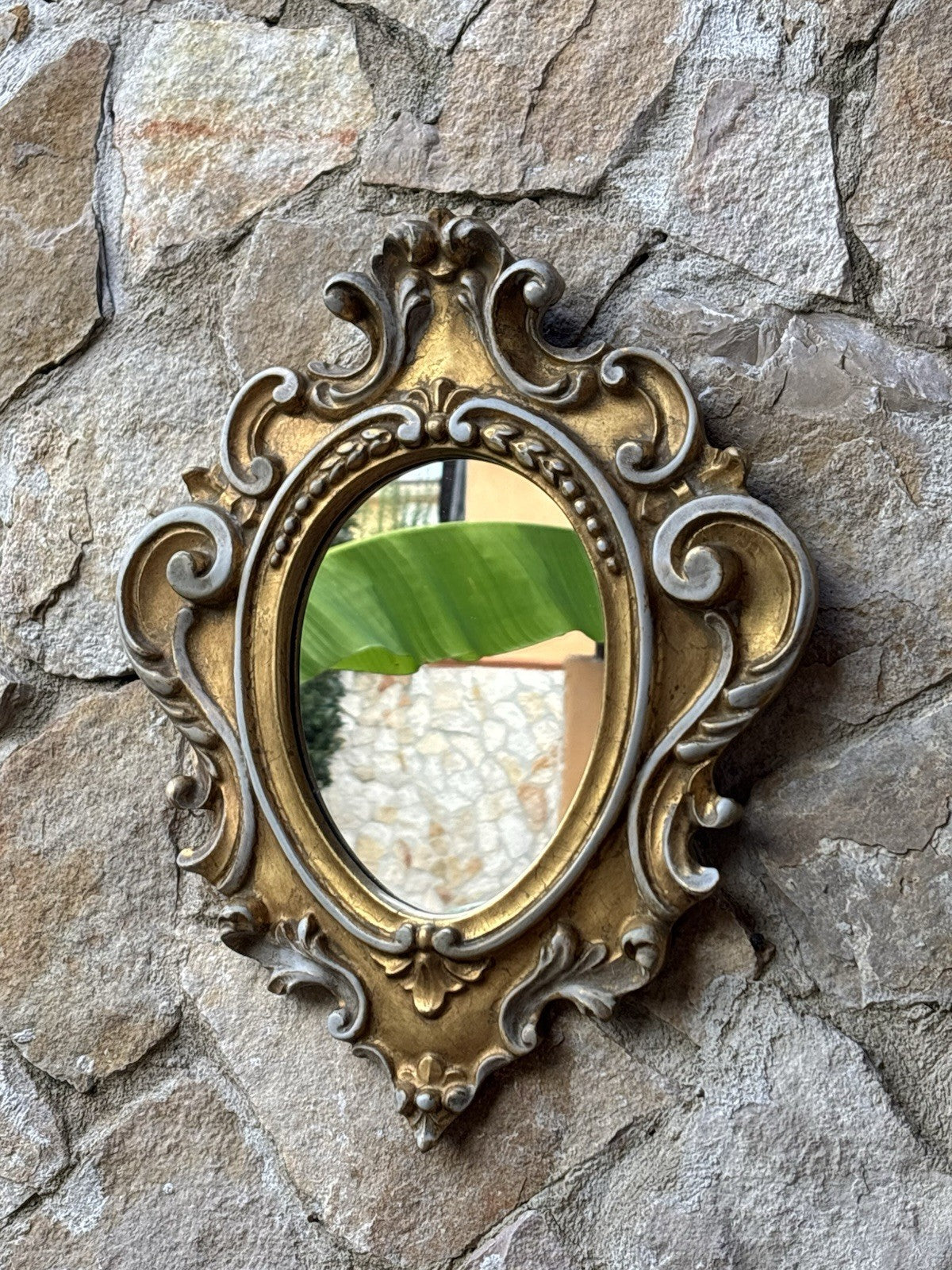 Specchio Vintage In Legno