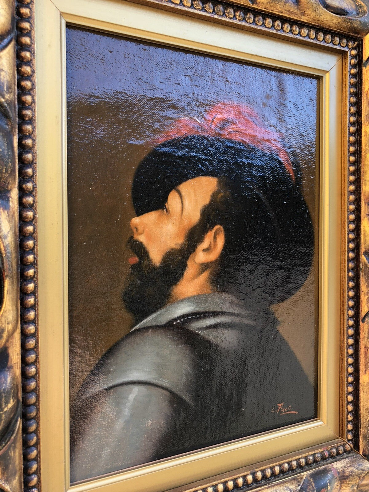 Quadro vintage -Figura- dipinto a olio su tela