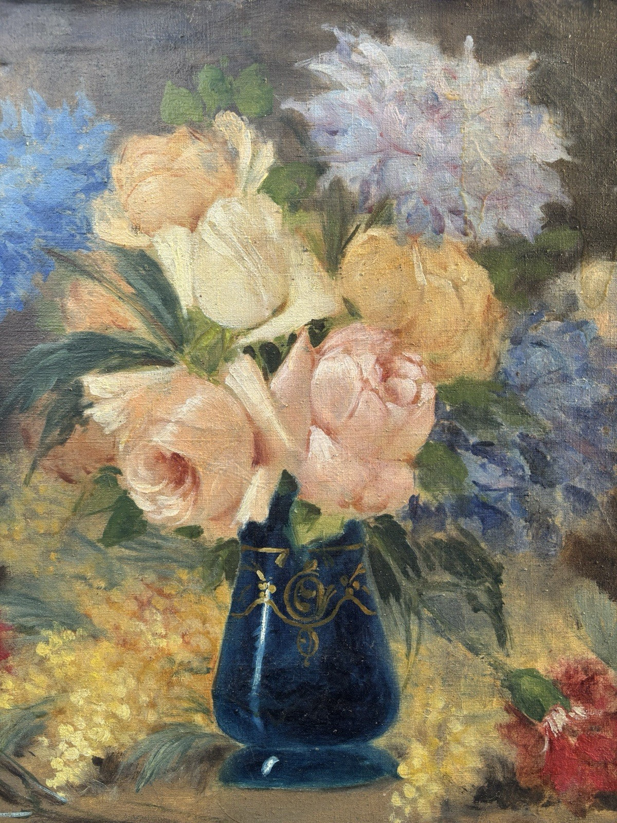 Quadro antico -Vaso Con Fiori- Giuseppe Alberto Cocco dipinto a olio su tela