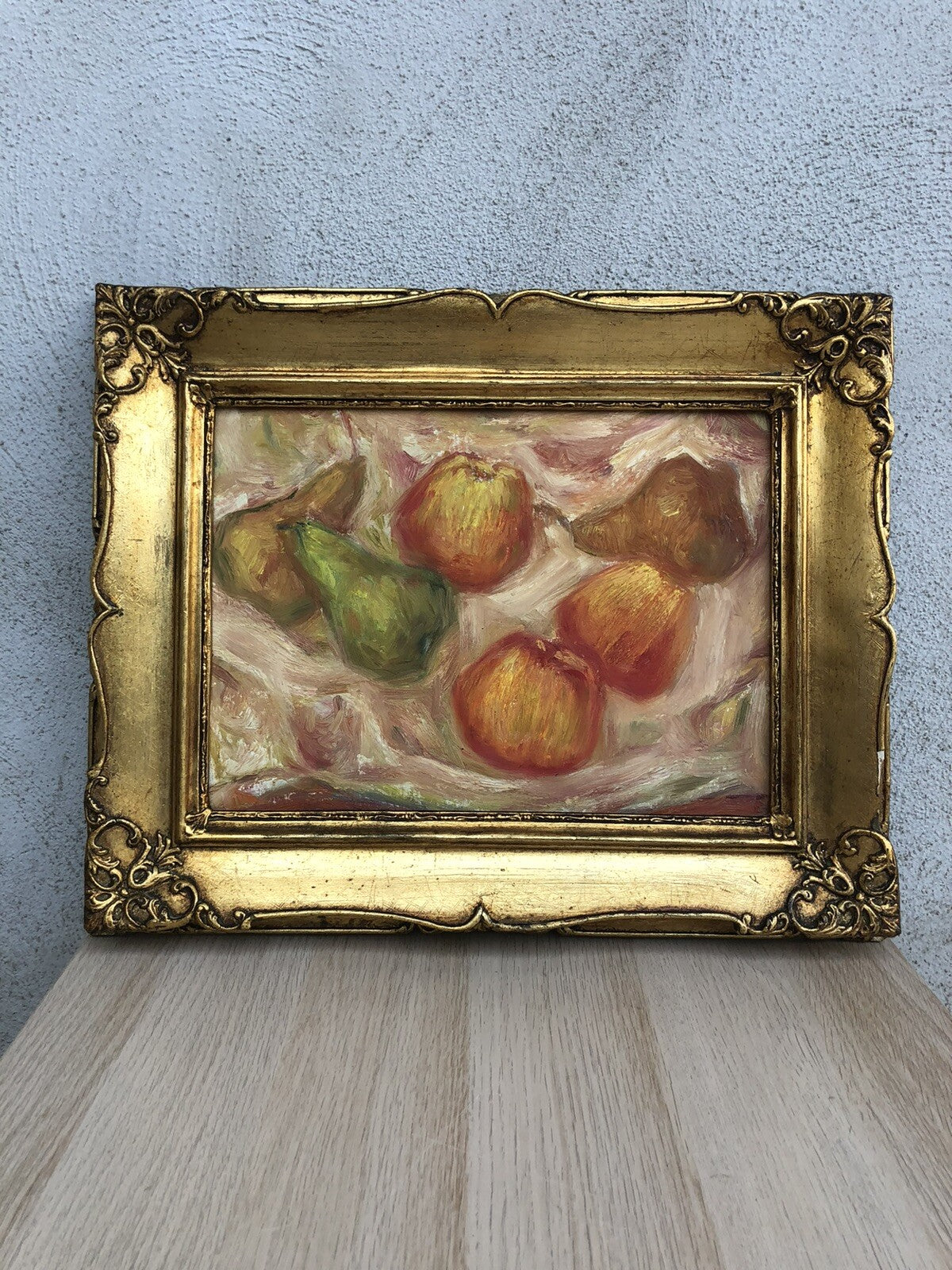 Quadro vintage -Mele E Pere- dipinto a olio