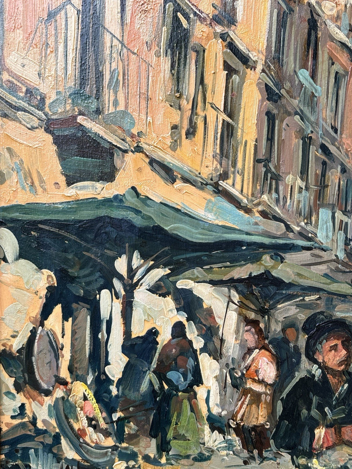 Quadro -Mercato Napoli- Vincenzo Aprile dipinto a olio