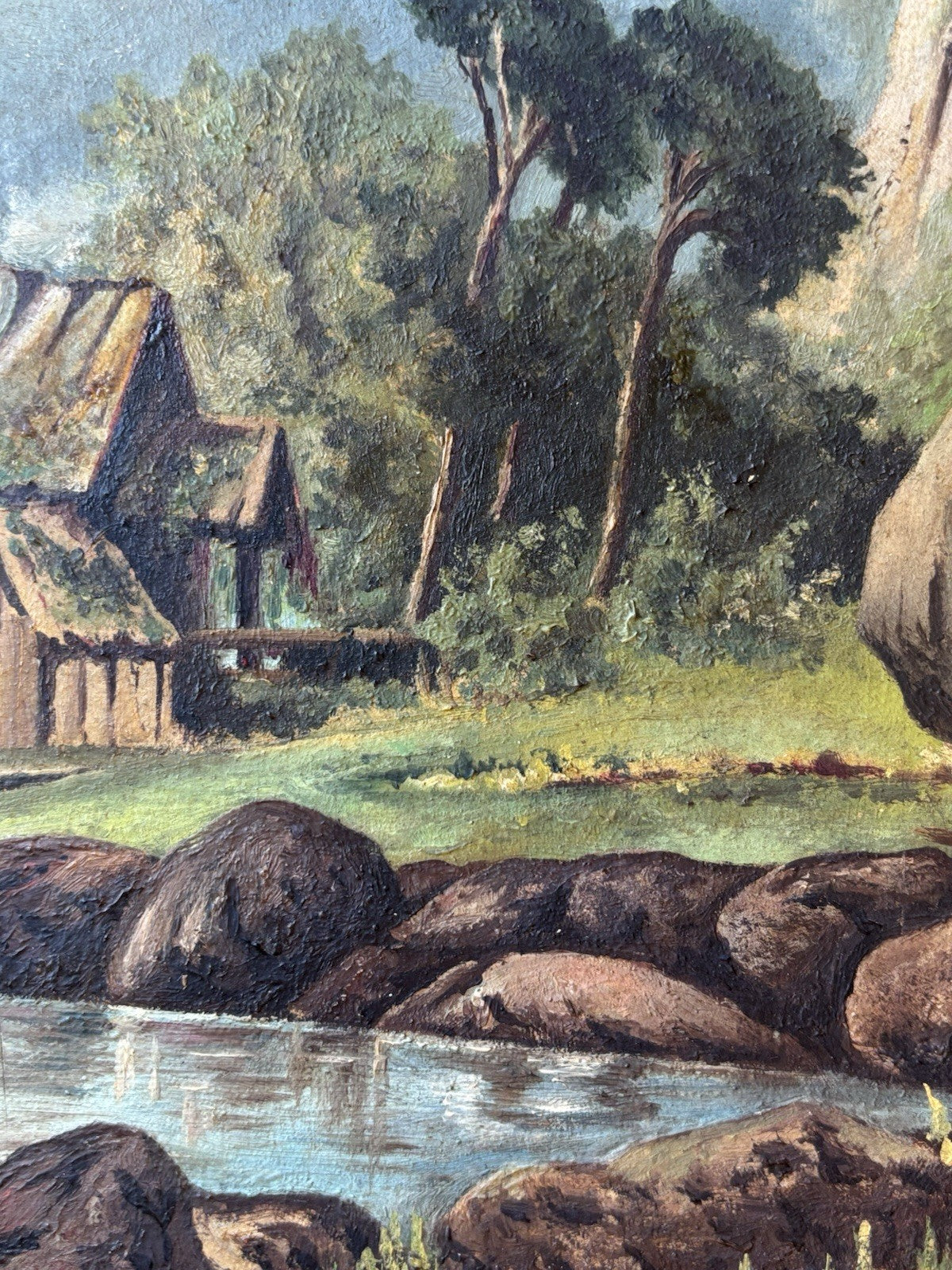 Quadro antico -Paesaggio- dipinto a olio