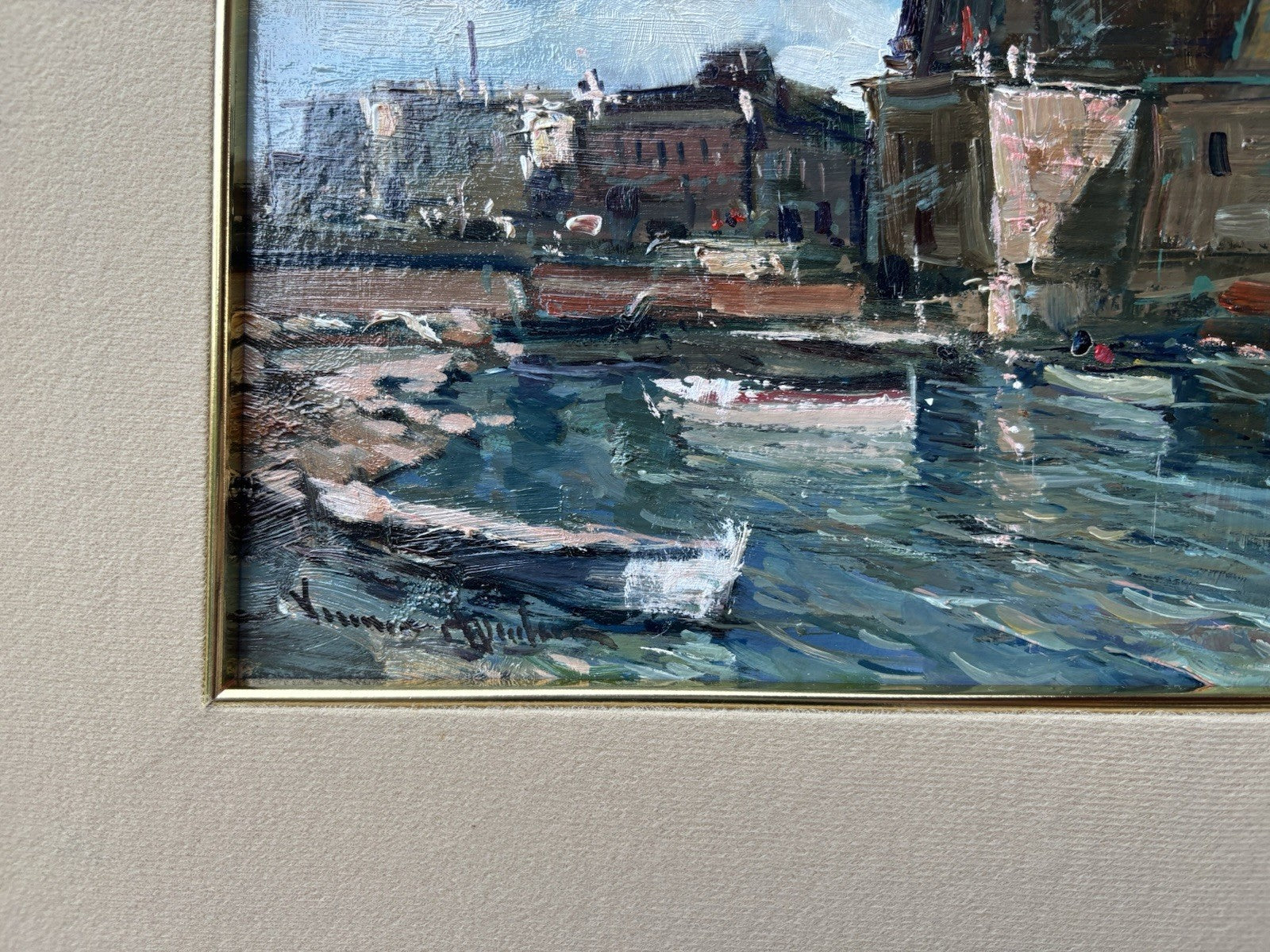 Quadro -Castel Dell’Ovo- Vincenzo Aprile dipinto a olio