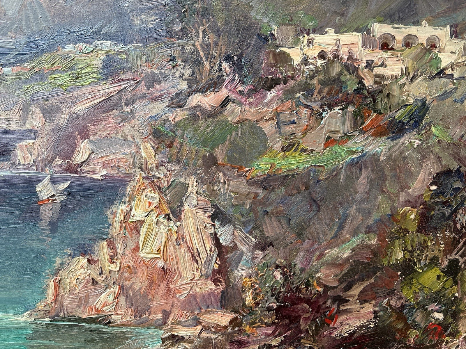 Quadro -Costiera- Antonio Gravina- dipinto a olio