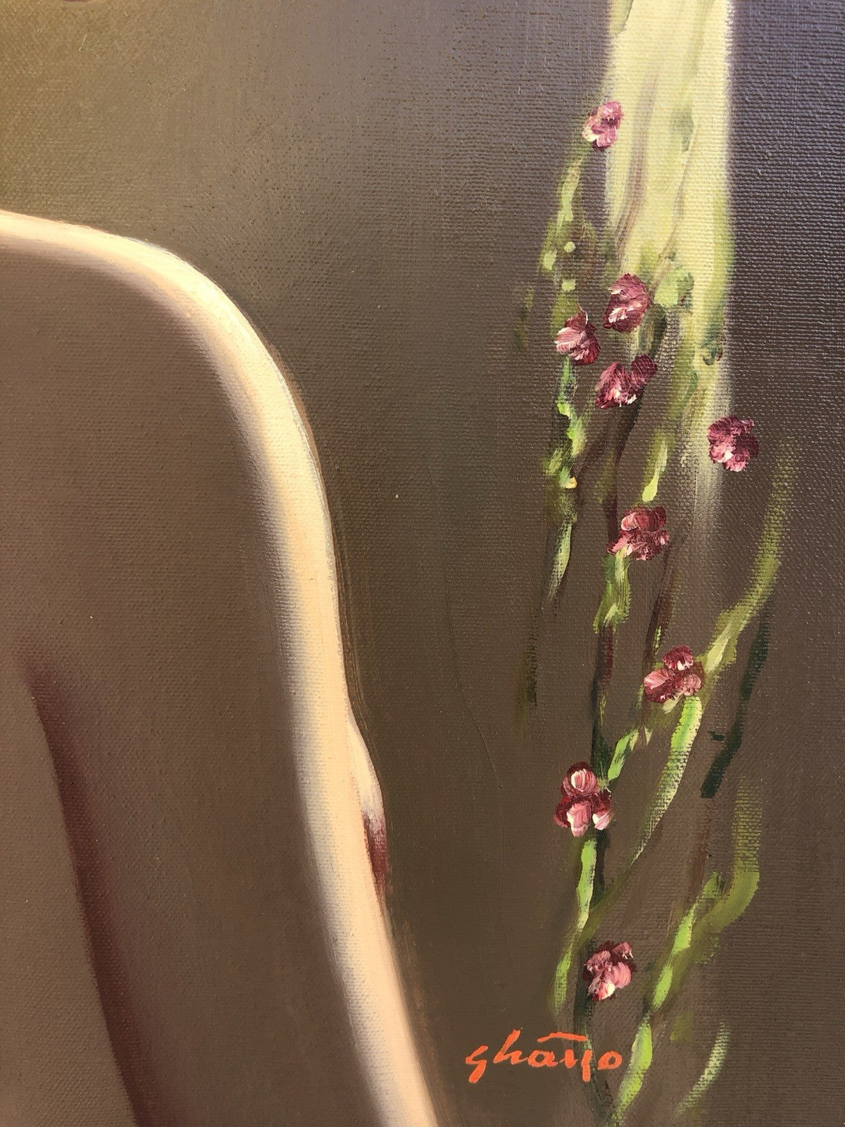 Quadro -Profilo Di Donna- dipinto a olio su tela