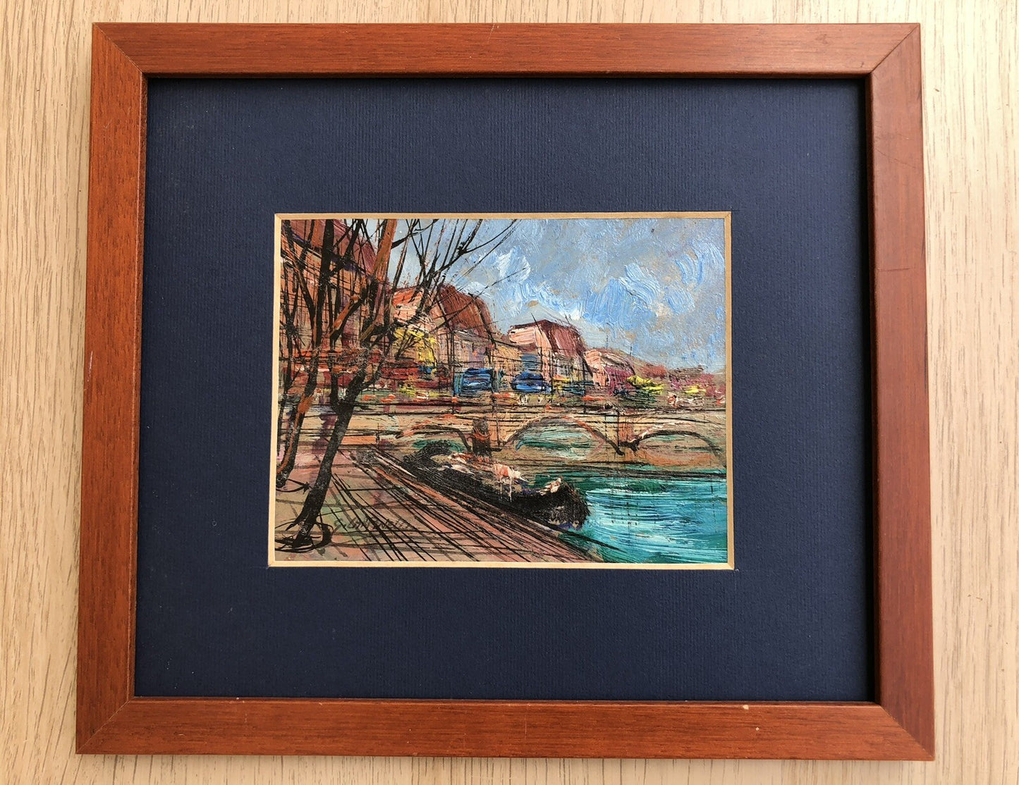Quadro vintage -Paesaggio- dipinto a olio