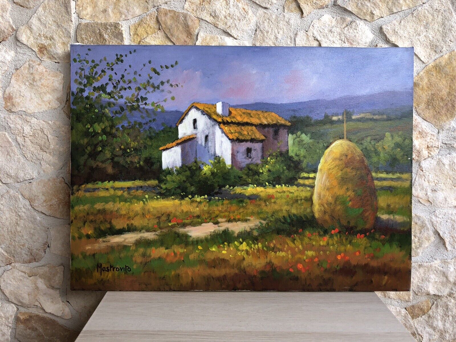 Quadro -Paesaggio- dipinto a olio su tela