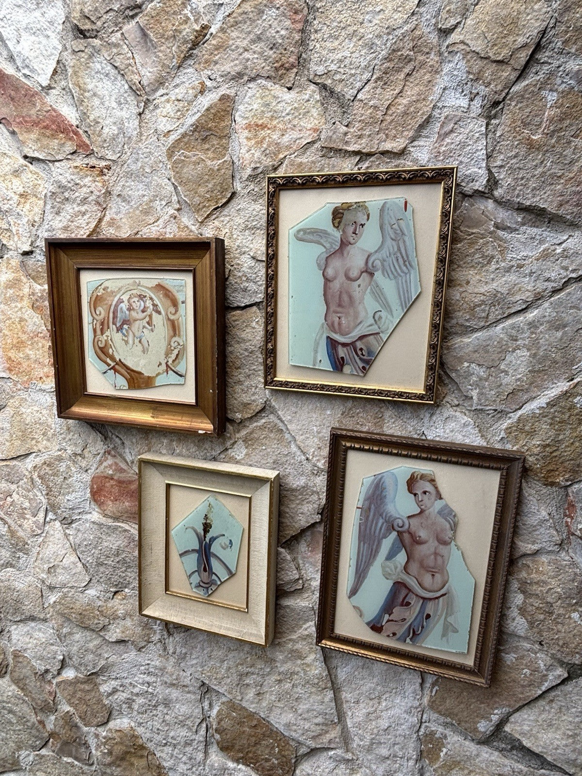 Quadri Vintage Dipinti Su Vetro