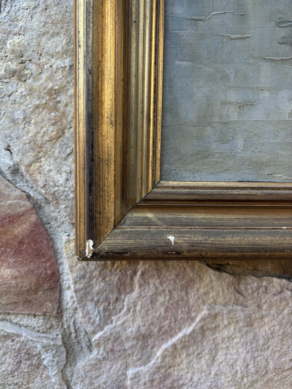 Quadro -Marina Con Barche- dipinto a olio su tela