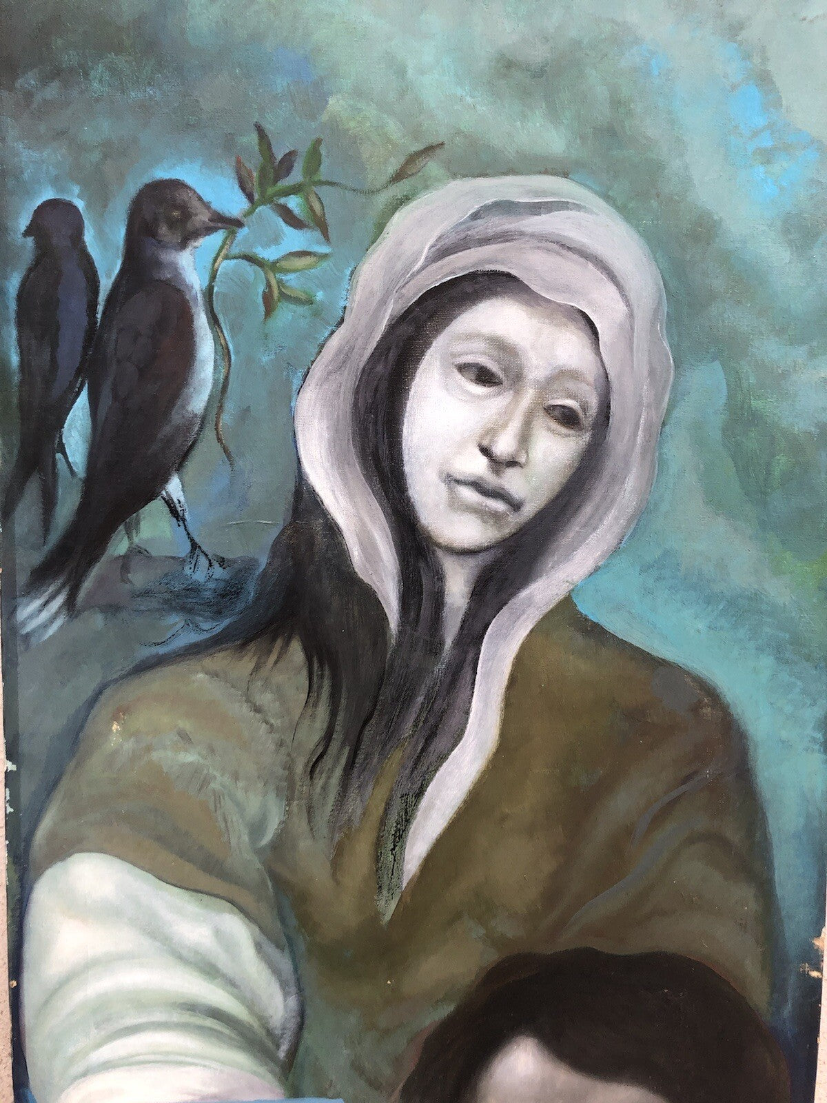 Quadro  -Figure- dipinto a olio su tela