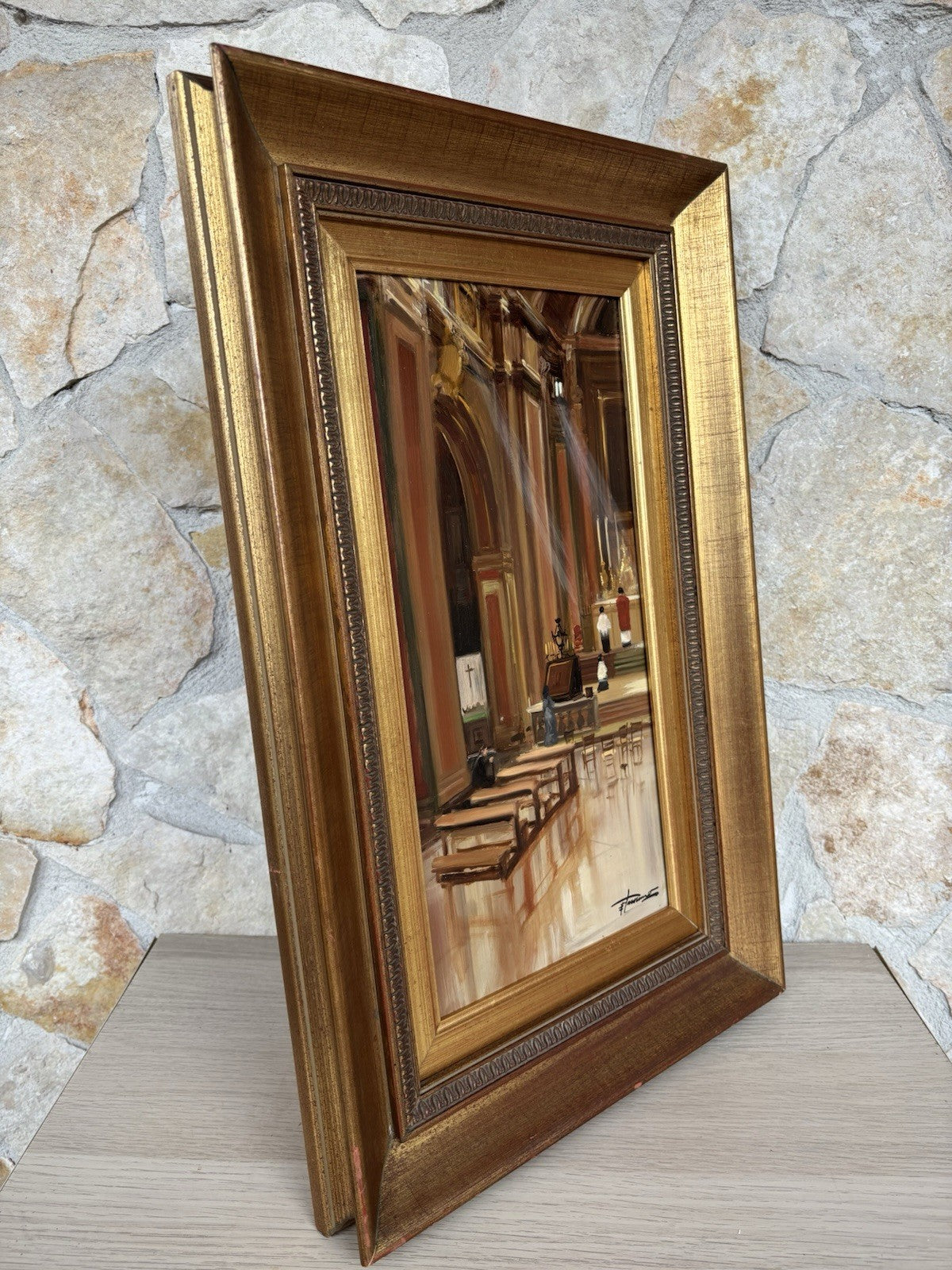 Quadro -Interno Di Chiesa- Francesco Tammaro dipinto a olio