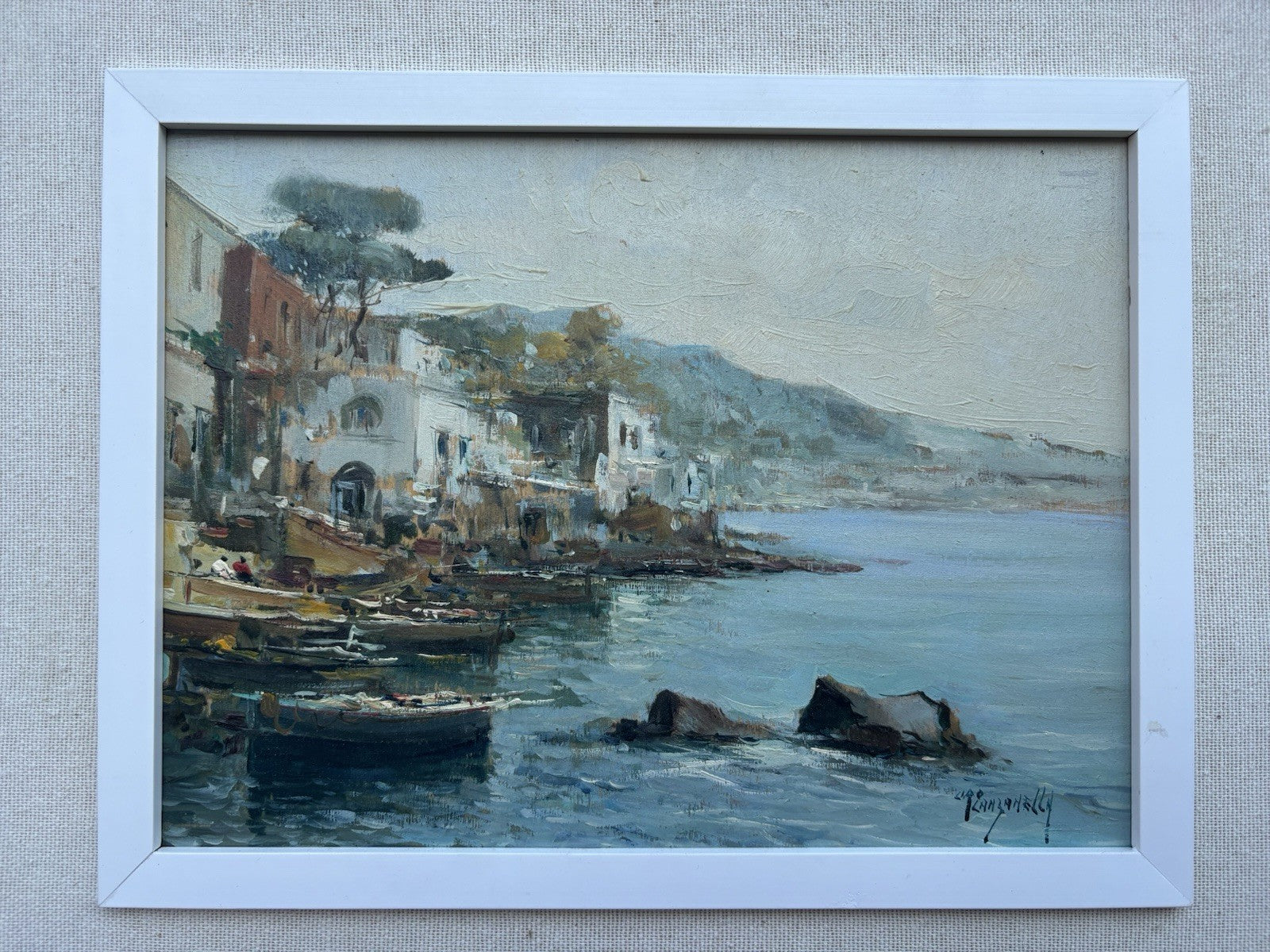 Coppia di quadri -Marine- Ciro Canzanella dipinti a olio su tavoletta