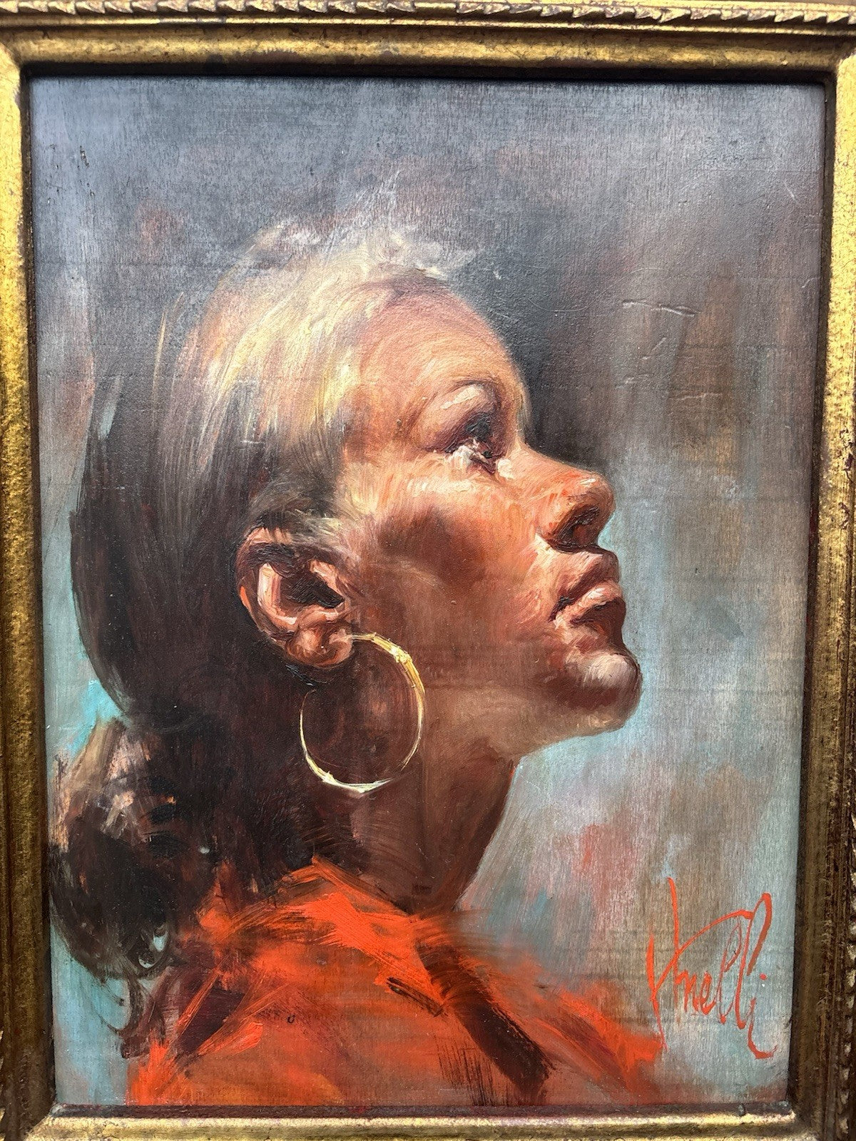 Quadro -Figura Di Donna- Luigi Anelli- dipinto a olio