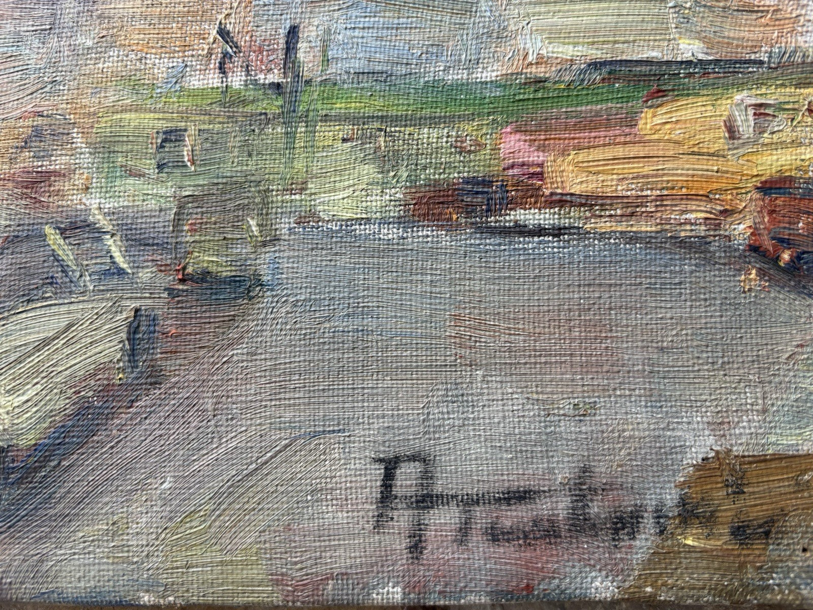 Quadro -Paesaggio- Amerigo Tamburrini dipinto a olio su tela
