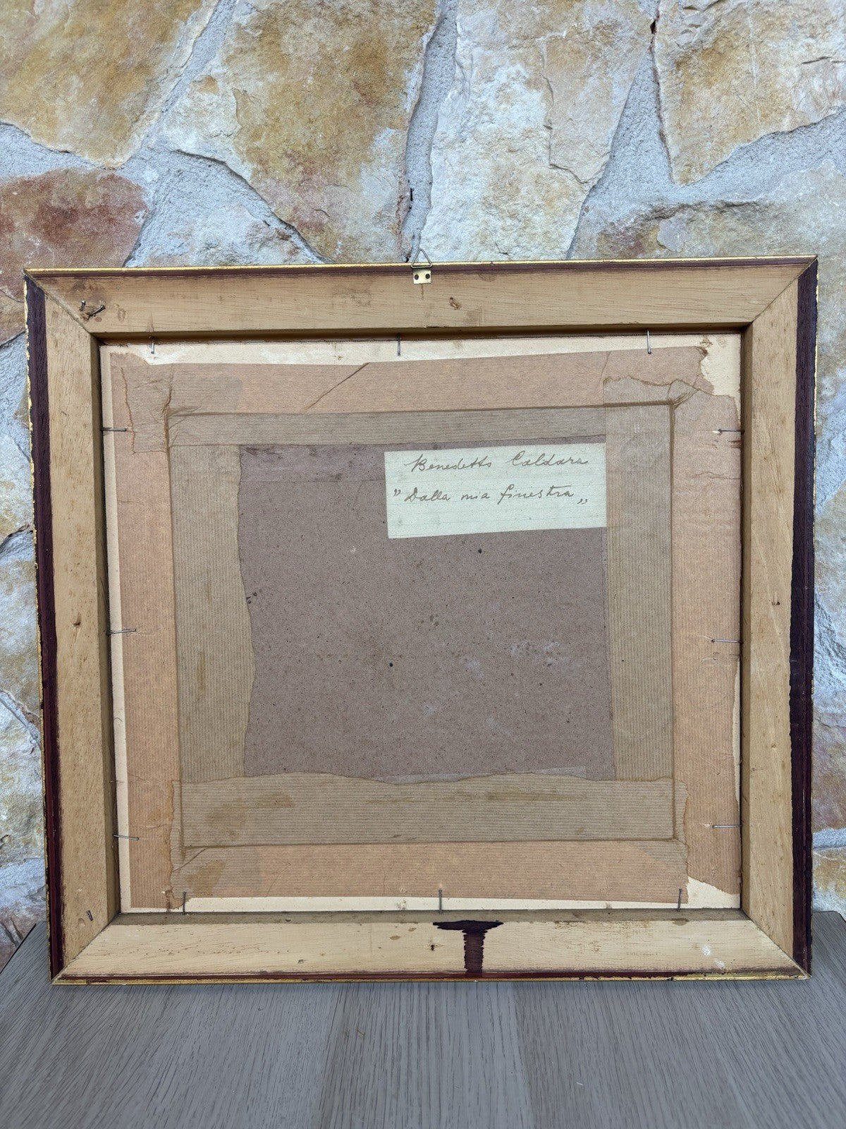Quadro -Dalla Mia Finestra- Benedetto Caldara realizzato a pastello