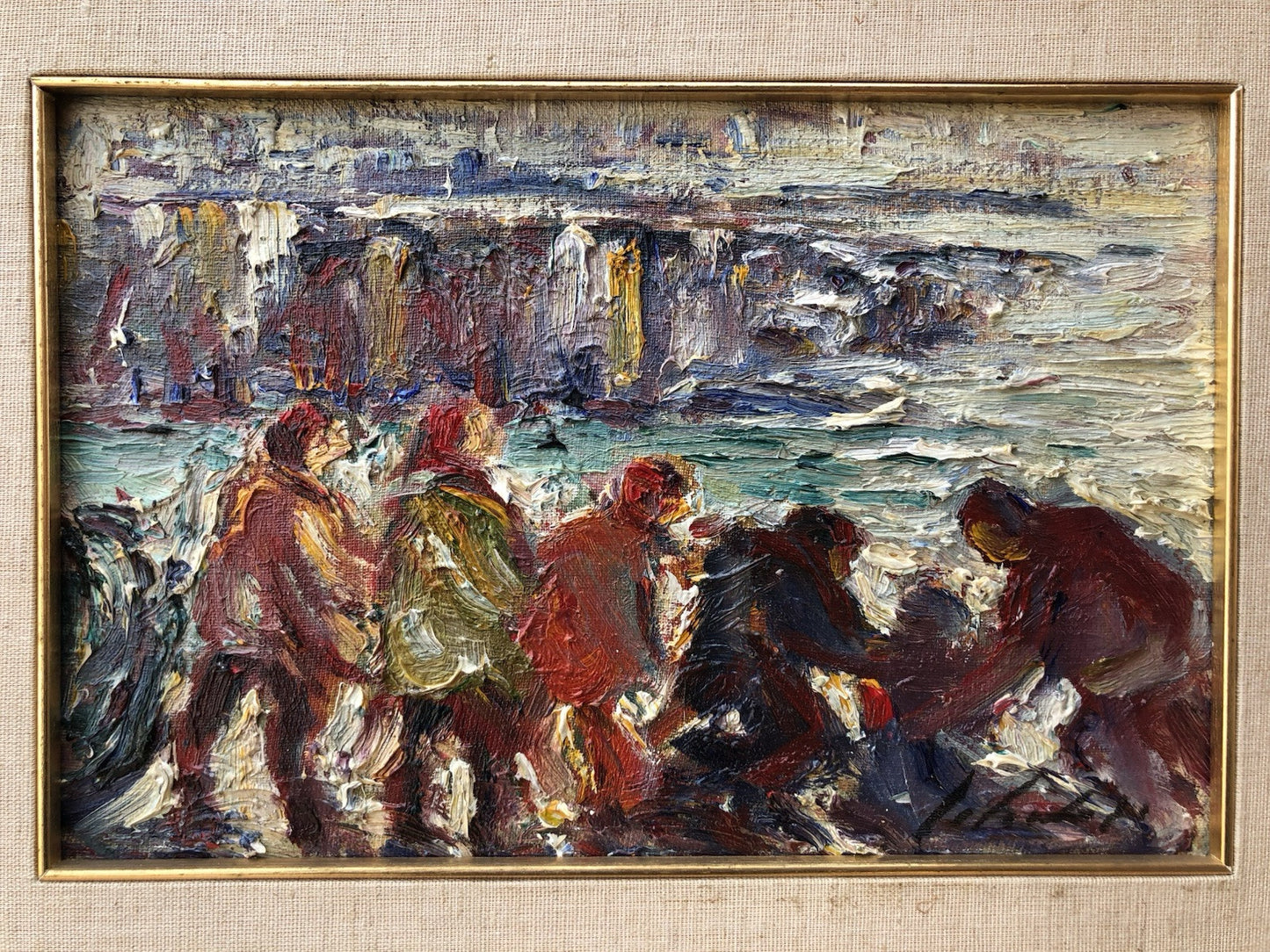 Quadro -Al Mare- dipinto a olio