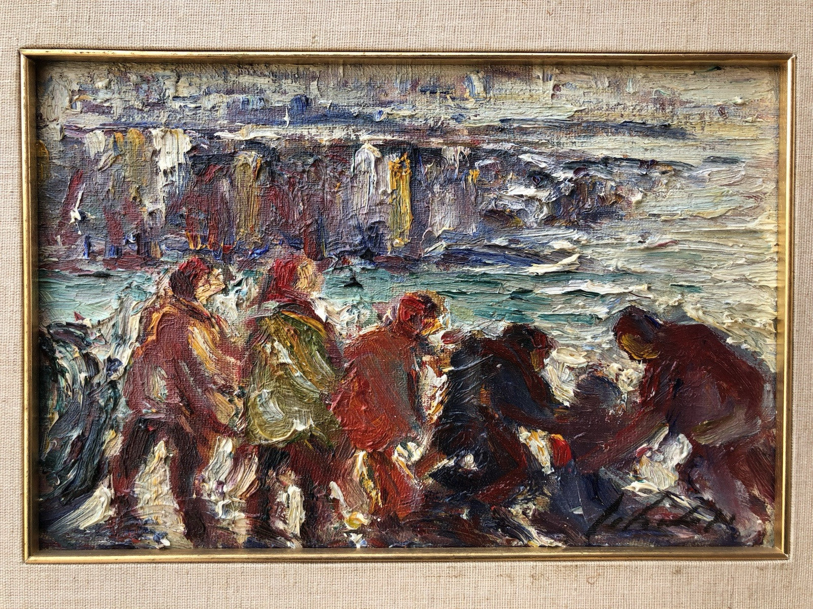 Quadro -Al Mare- dipinto a olio