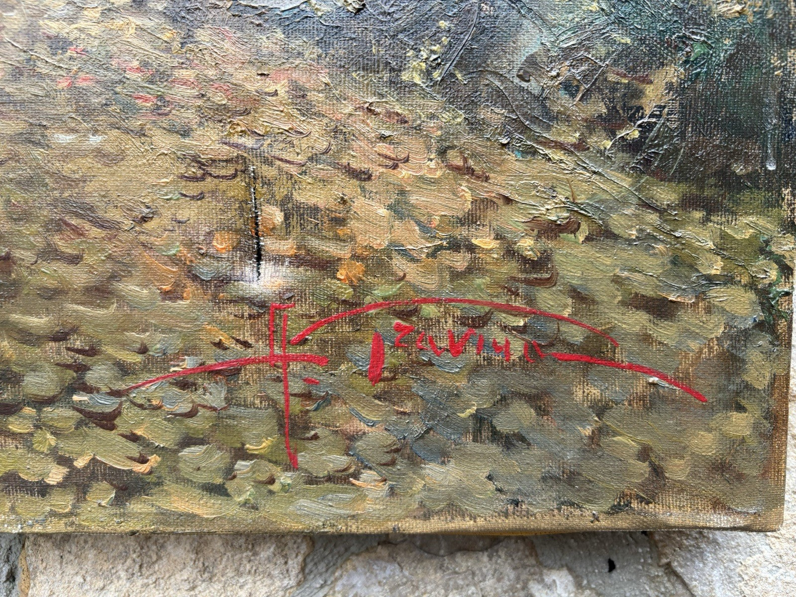 Quadro -Motivo Autunnale- Antonio Gravina-dipinto a olio su tela