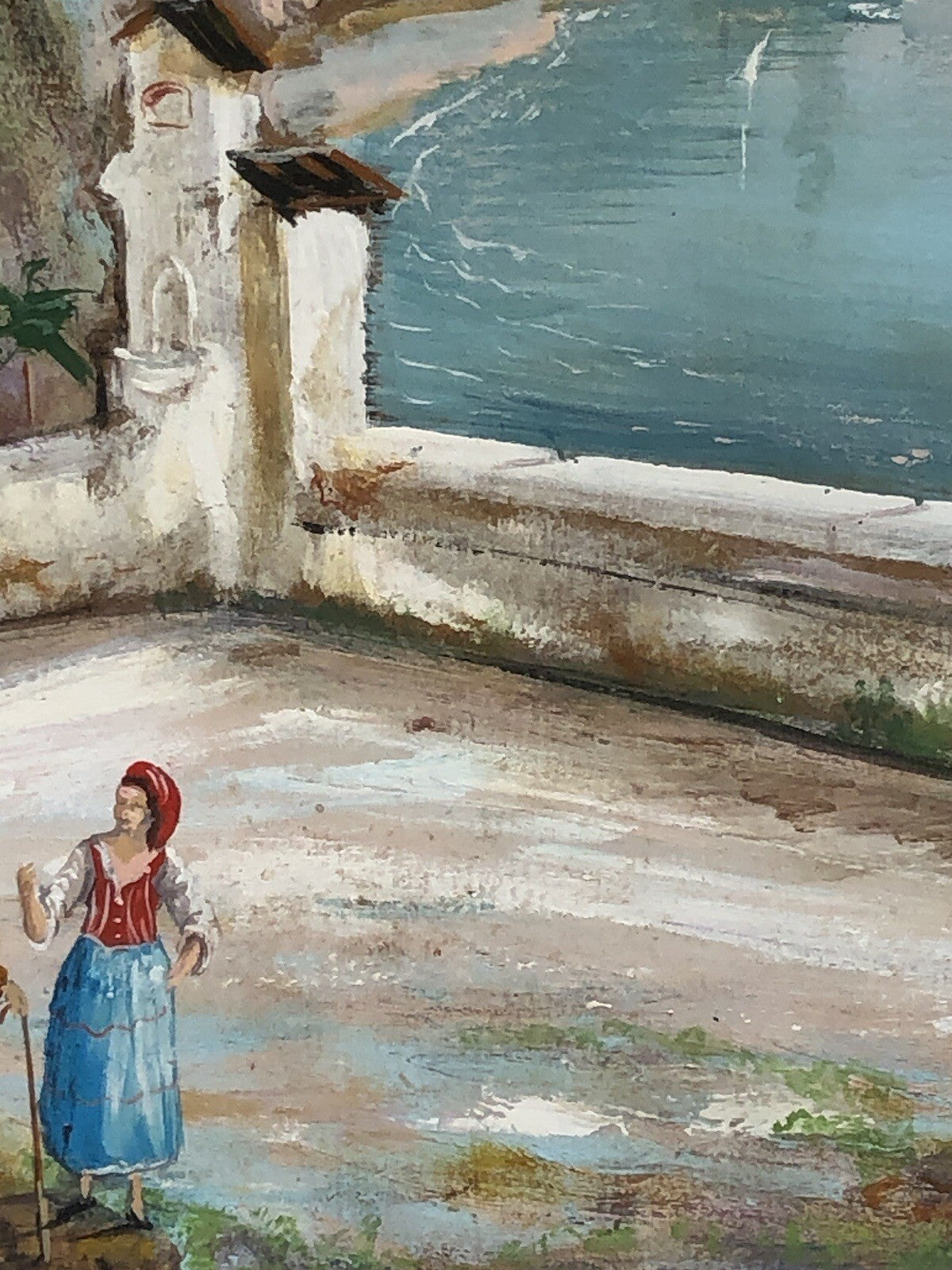 Quadro vintage -Gouache- tecnica mista su carta