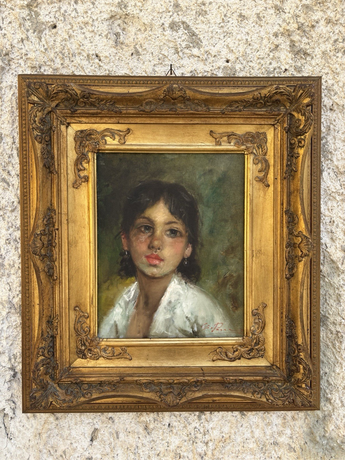 Quadro -Figura Di Donna- Giovanni Pane dipinto a olio su tela