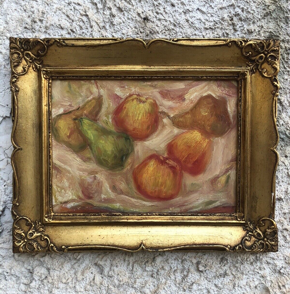Quadro vintage -Mele E Pere- dipinto a olio