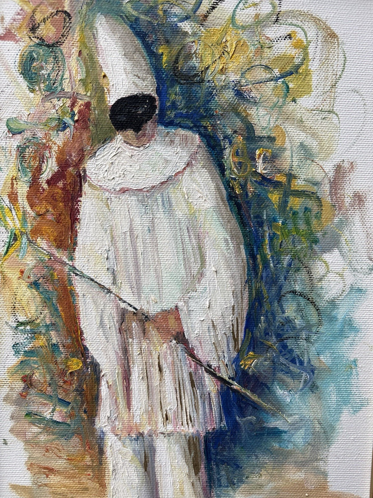 Quadro -Pulcinella- Rocco Carvelli- dipinto a olio su tela