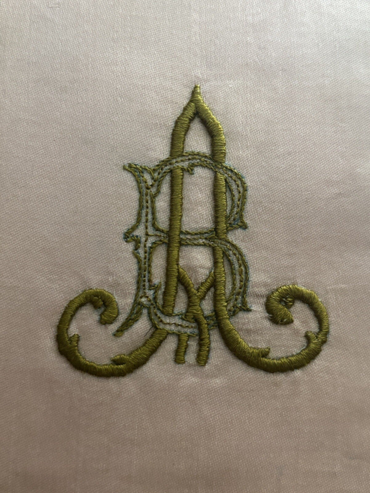 Porta Documenti, Portacarte Ricamato Vintage Con Iniziali