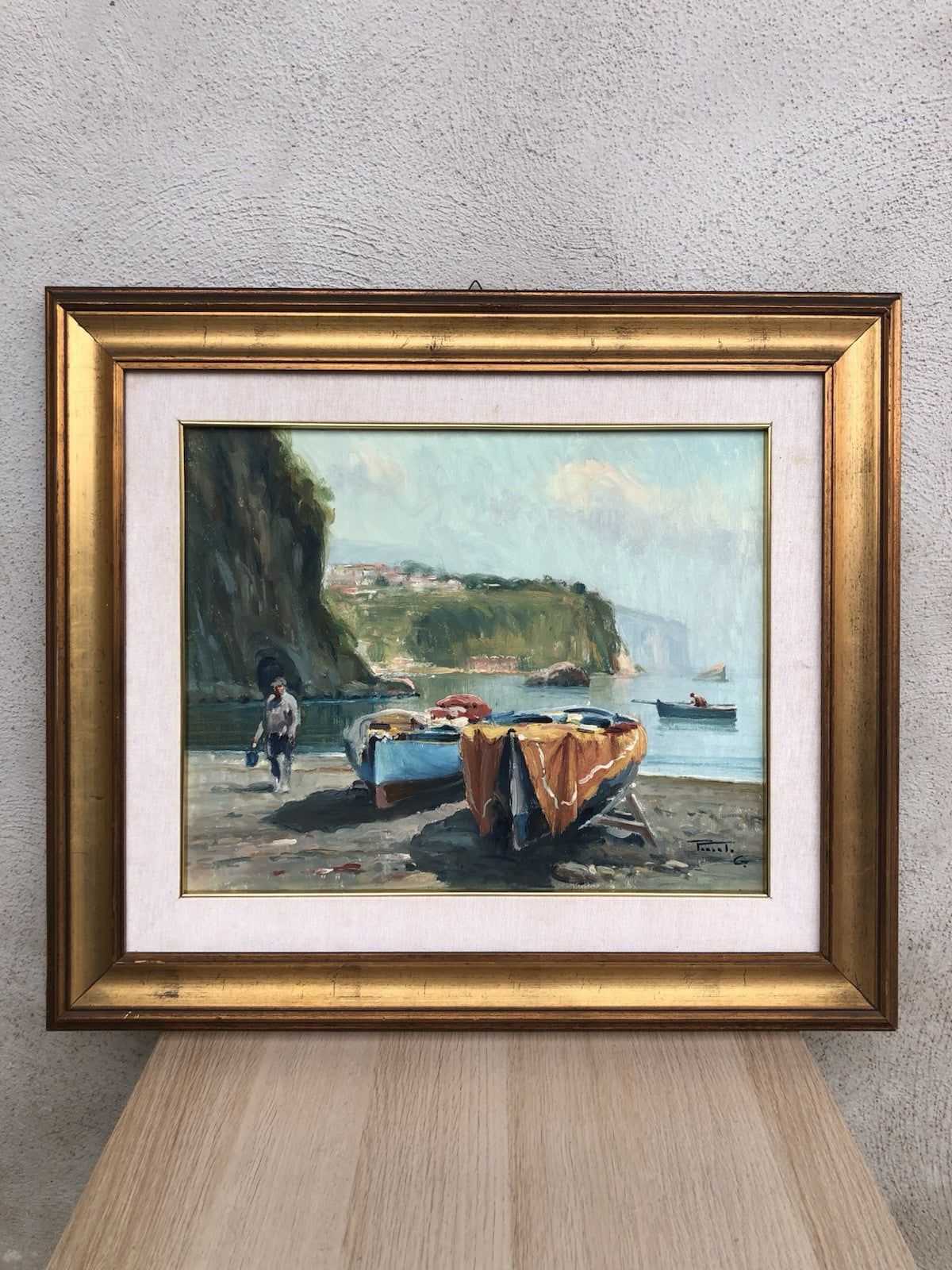Quadro -Barche A Riposo- dipinto a olio su tela