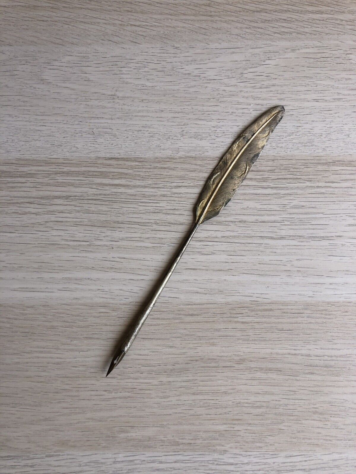 Penna Pennino Antico/vintage In Argento 800