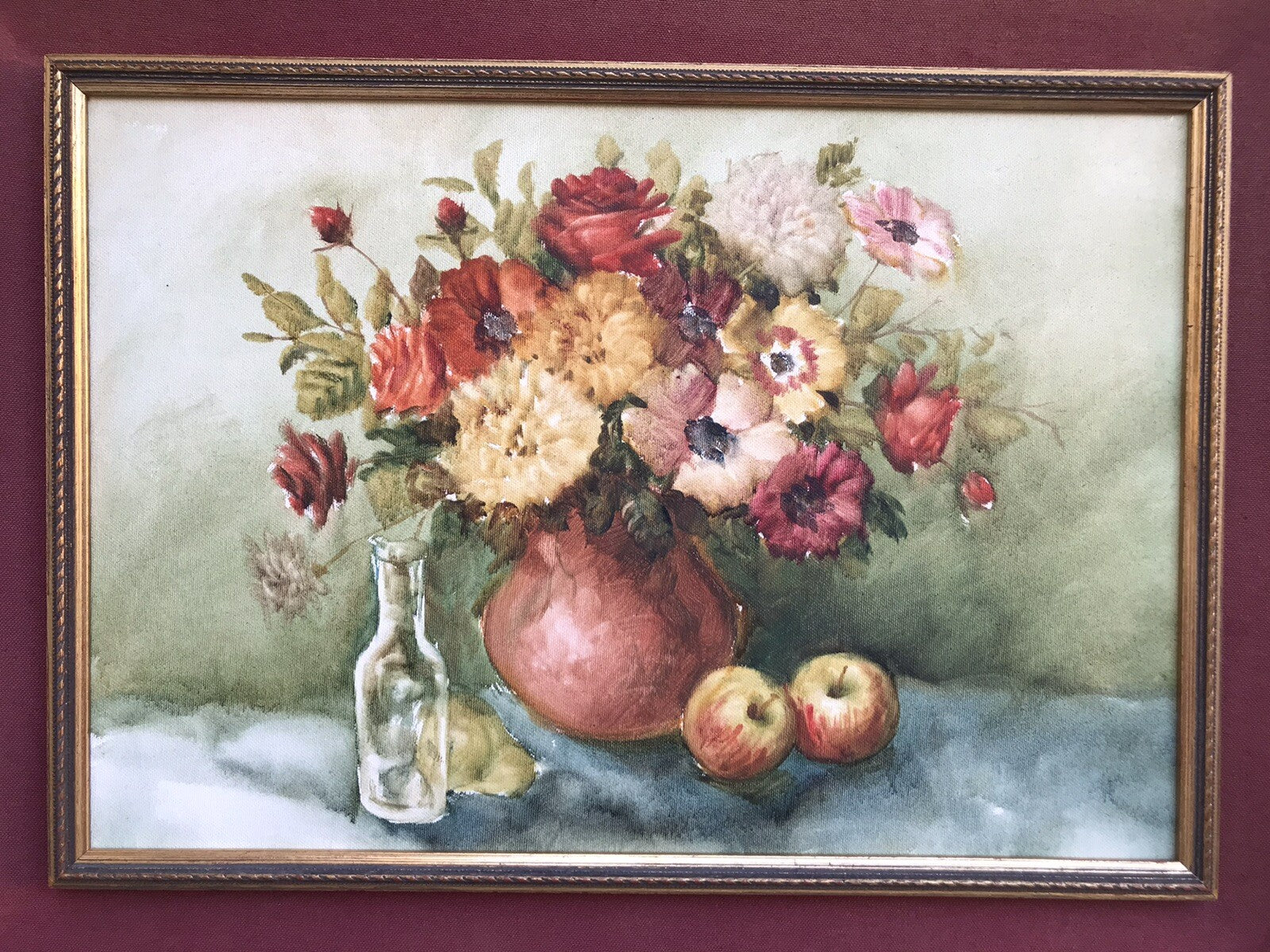 QUADRO VINTAGE - NATURA MORTA- DIPINTO A OLIO SU TELA