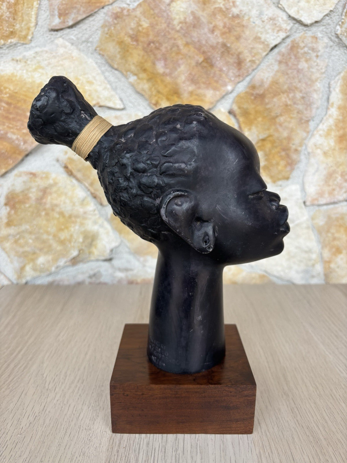 Scultura Vintage -Africa- In Ceramica