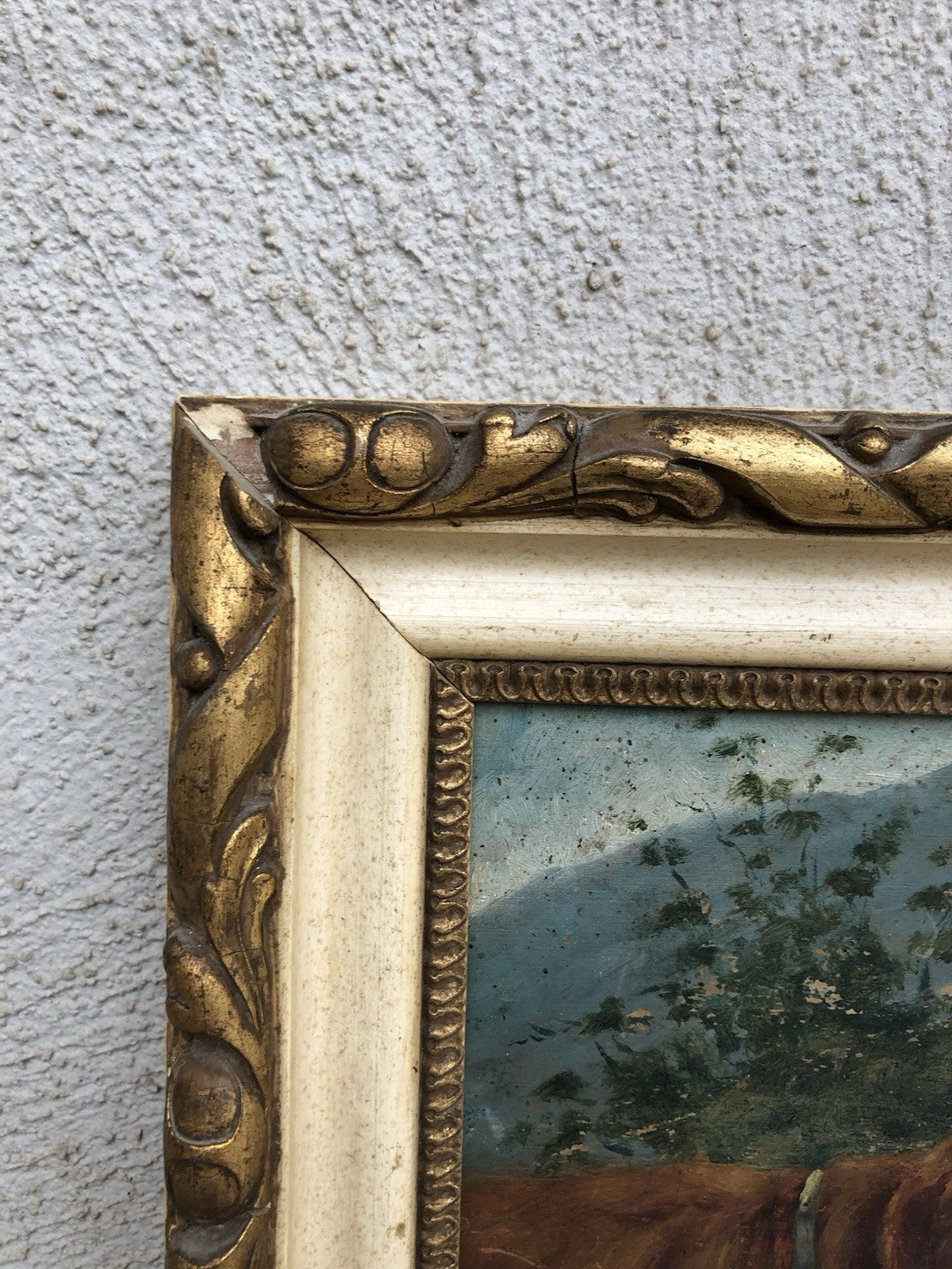 Quadro antico -Cani Da Caccia- dipinto a olio su tavola