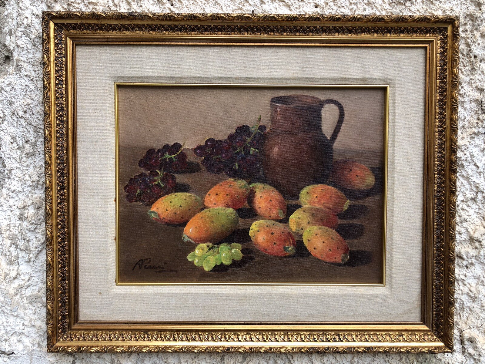 Quadro vintage -Natura Morta- dipinto a olio su tela