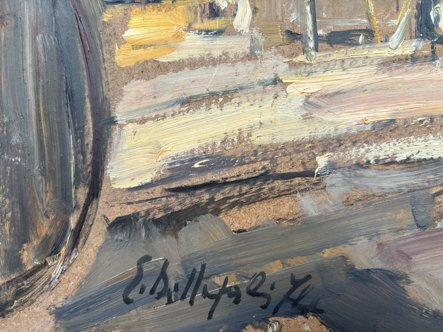 Quadro -Paesaggio Con Casolare- Edmondo Di Napoli- dipinto a olio