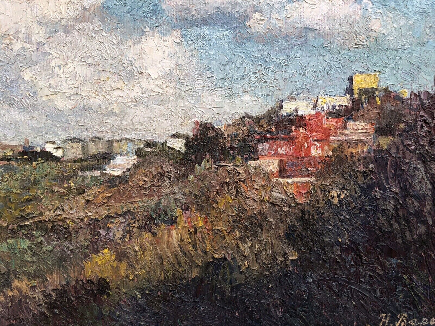 Quadro vintage -Panorama- dipinto a olio su tela