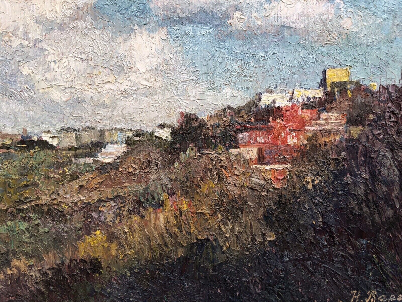 Quadro vintage -Panorama- dipinto a olio su tela