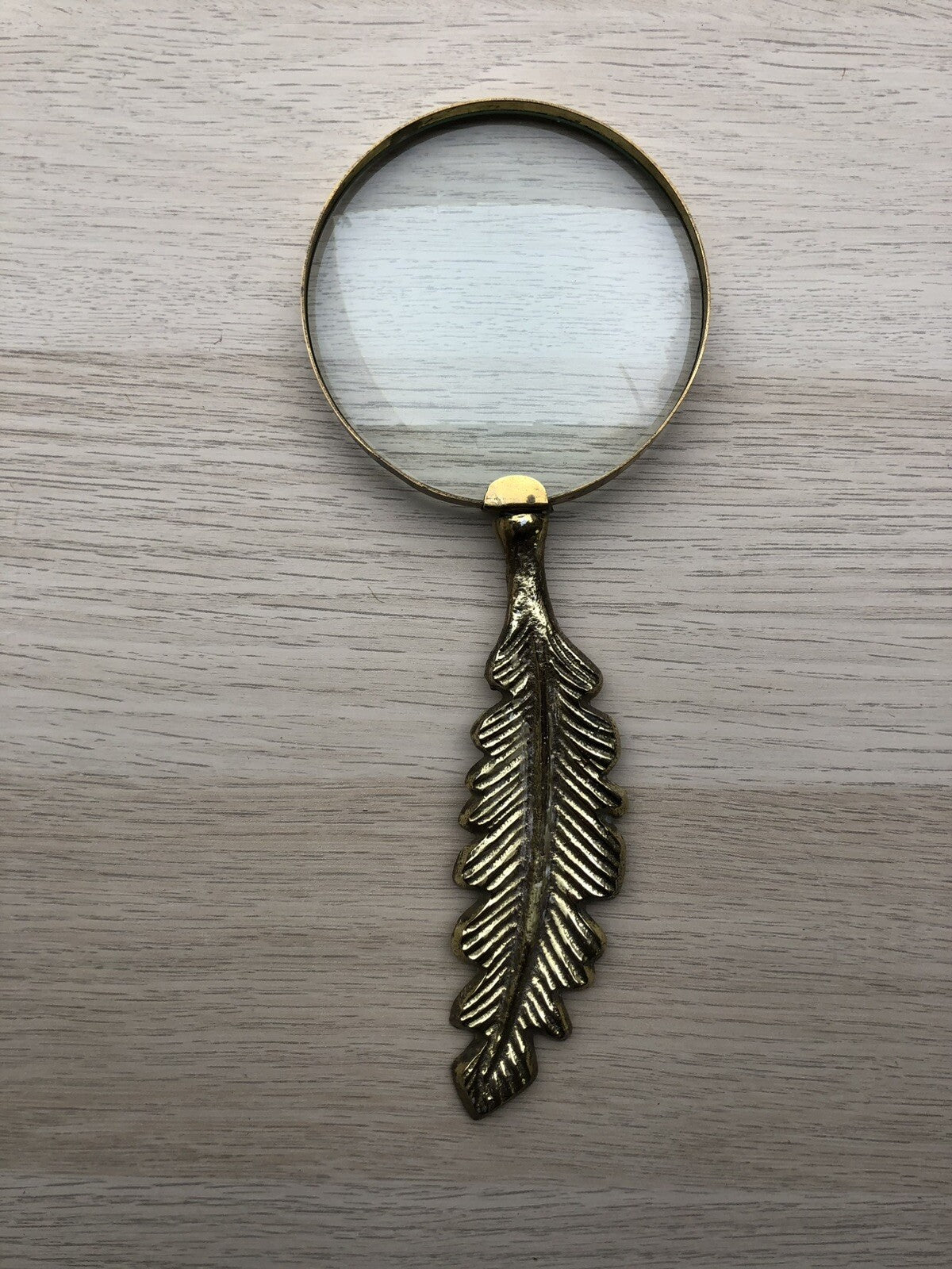 Lente d’ingrandimento Vintage, piuma, In Metallo