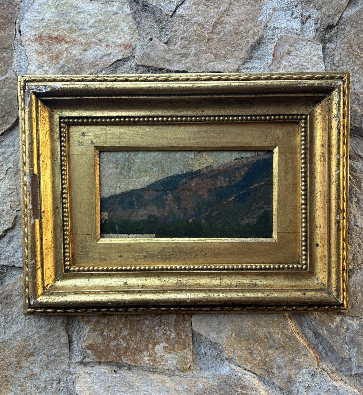 Quadro antico -Paesaggio- Edoardo Dalbono dipinto a olio